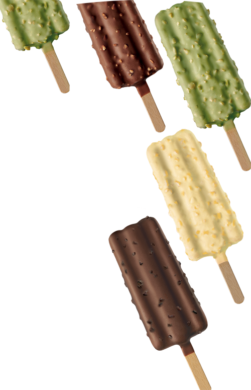 Batonnets glaces pistache gianduja Popelino glace italienne