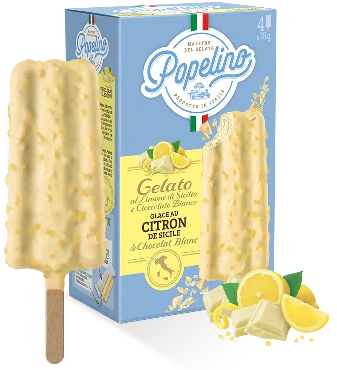 Popelino Citron de Sicile Chocolat blanc gelato